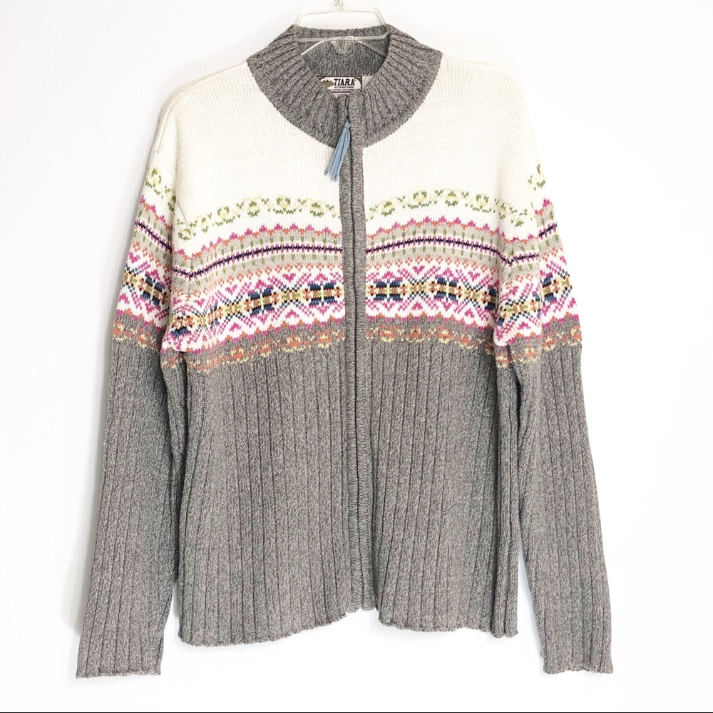 Tiara International | Women’s Full Zip Sweater L